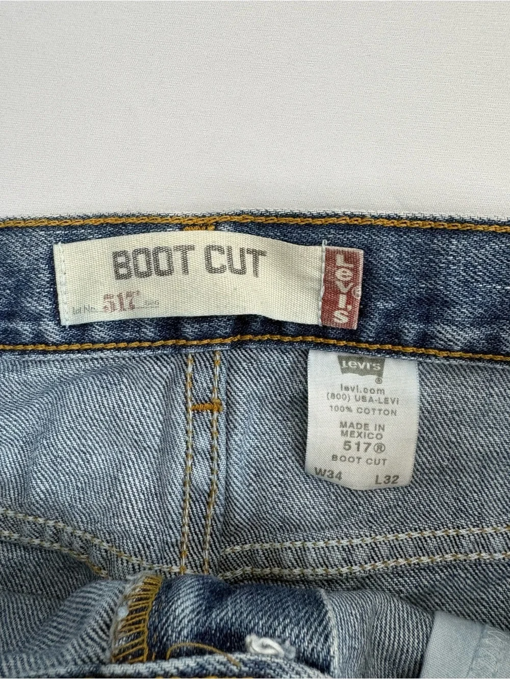VTG Levi's 517 Jeans Mens 34x32 Blue Boot Cut Medium Wash Denim Pants Y2K 2006